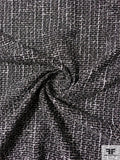 Italian Classic Ladies Tweed Suiting - Black / Off-White