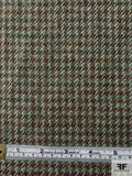 Ralph Lauren Houndstooth Lambswool Soft Jacket Weight Suiting - Brown / Sea Green / Beige
