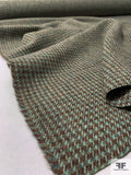 Ralph Lauren Houndstooth Lambswool Soft Jacket Weight Suiting - Brown / Sea Green / Beige