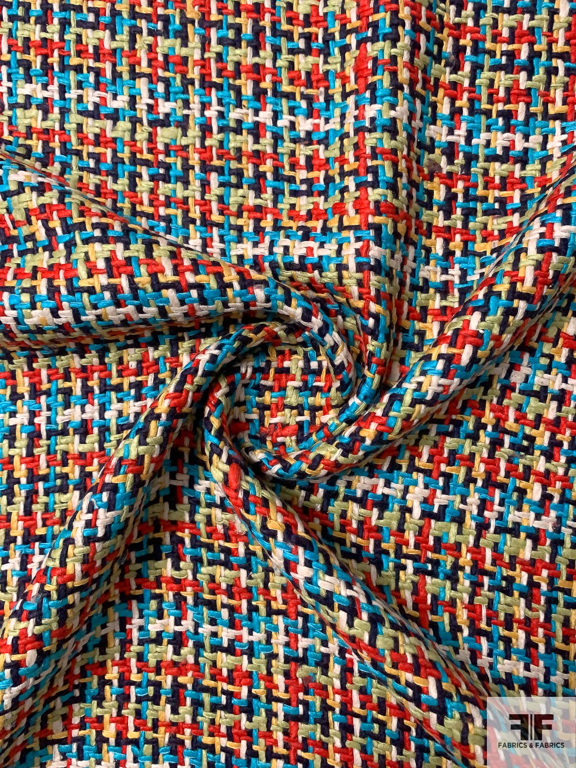 Italian Basketweave Silk and Cotton Yarn-Dyed Suiting - Multicolor