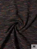 Classic Ladies Tweed Suiting with Metallic Fibers - Black / Hunter Green / Burnt Orange / Browns