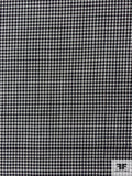 Made in England Super 100s Fine Houndstooth Wool Suiting - Black / Off-White / Grey