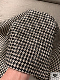 Made in Italy Ralph Lauren Houndstooth Ladies Suiting with Lurex - Black / Champagne
