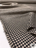 Made in Italy Ralph Lauren Houndstooth Ladies Suiting with Lurex - Black / Champagne