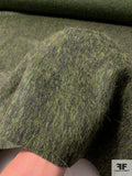 Italian Forest Wool Mohair Jacket Weight Suiting - Pickle Green / Black