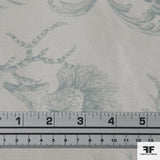 Creamy White/Green Floral Novelty fabric