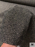 Italian Classic Tweed Suiting with Lurex Fibers - Black / Taupe / Gold