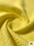 Italian Basic Basketweave Ladies Tweed Suiting - Summer Yellow