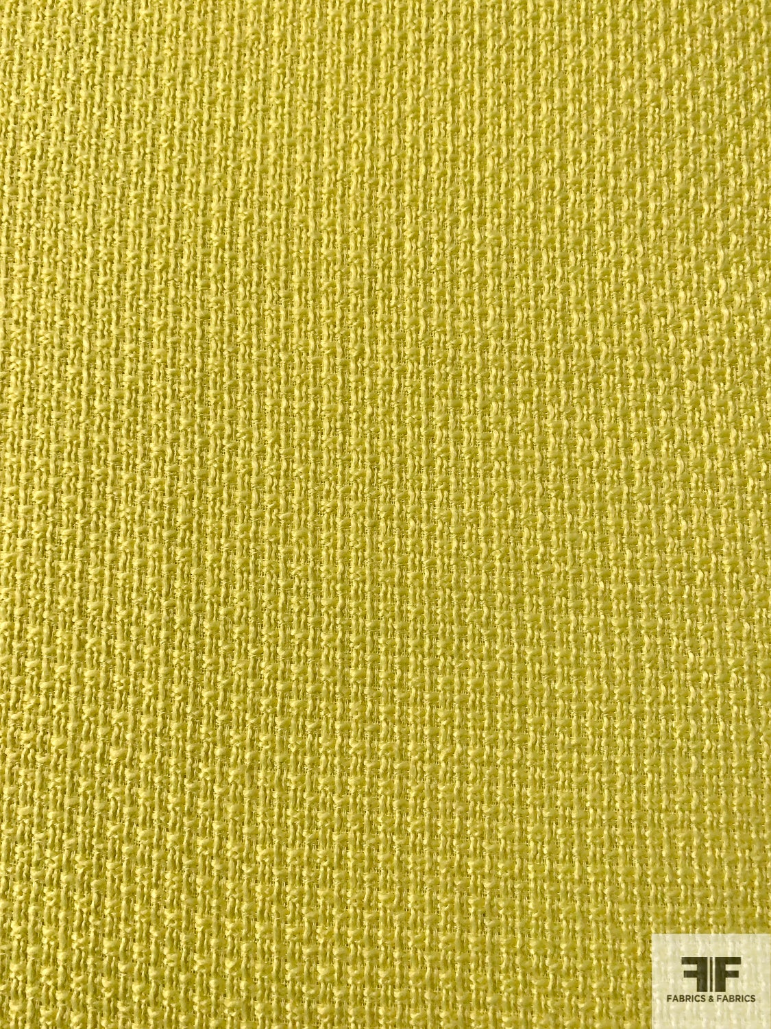 Italian Basic Basketweave Ladies Tweed Suiting - Summer Yellow