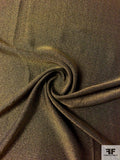 Italian Silk and Rayon Soft Lamé - Coppery-Gold / Black