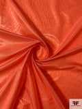 Italian Slightly Crisp Semi-Sheer Silk Lamé - Deep Orange