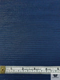 Made in England Shimmery Ottoman Striped Lamé - Blue