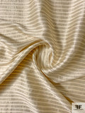 Italian Ralph Lauren Horizontal Lurex Striped Lamé - Cream / Gold