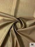 Italian Ralph Lauren Fine Cotton Blend Foil Printed Twill Lamé - Antique Gold