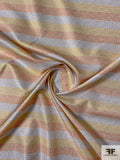 French Metallic Striped Tissue Lamé - Rose Gold / Silver / Gold