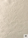 Italian Floral Textured Brocade - Off-White