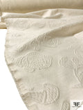 Italian Floral Textured Brocade - Off-White