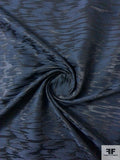 J Mendel Italian Hazy Streaks Silk and Cotton Brocade - Navy / Black