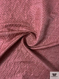Italian 2-Ply Diagonal Striped Quilty Brocade Weight Jacquard - Dusty Rose