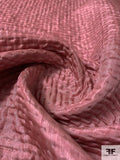 Italian 2-Ply Diagonal Striped Quilty Brocade Weight Jacquard - Dusty Rose