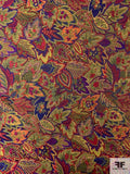 Italian Leaf Tapestry-Look Brocade - Multicolor