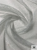 Made in England Metallic Tulle - Silver / Grey