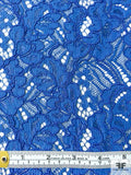 Floral Double-Scalloped Corded Lace - Royal Blue