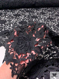 Lela Rose 3D Floral Guipure Lace - Black