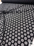 Circle Pattern Novelty Netting with Metallic Chenille Detailing - Black