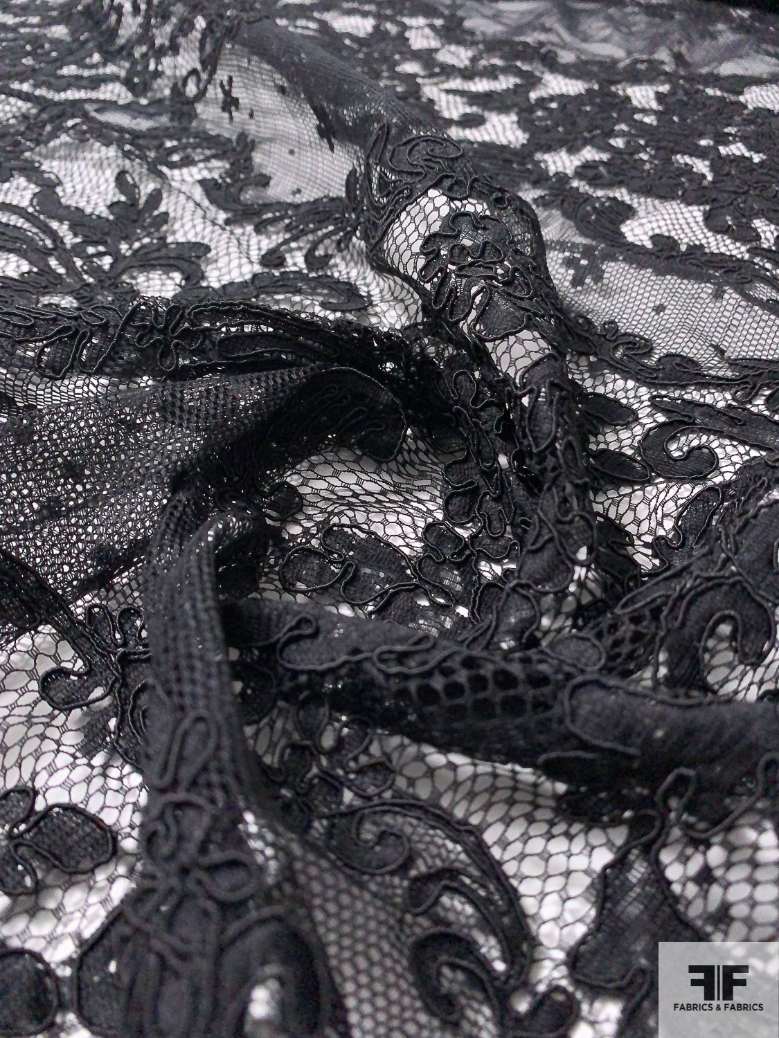 Victorian Design Corded Lace - Black  Victorian design, Corded lace,  Victorian