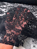 Victorian Design Corded Lace - Black