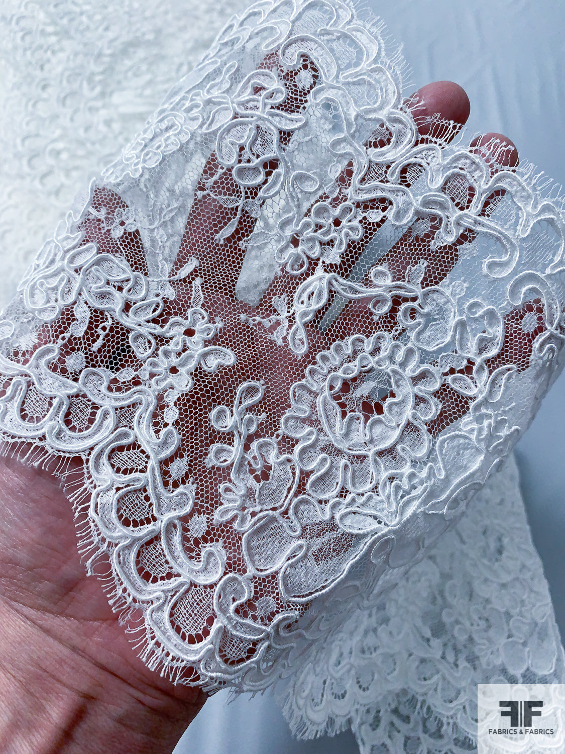 Double Scalloped Lace Trim Floral Galloon Lace Trim Nylon 3 Pink