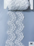 SELCRAFT 3 Meters White Bridal Alencon Lace Fabric, Eyelash Wedding lace  Fabric, Bridal Gown Wedding Dress Lace Fabric : : Home