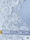 Scalloped Floral Alencon Lace Trim - Diamond White