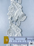 Floral Guipure Lace Trim - Ivory