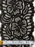 Floral Lace Trim - Black
