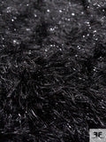 Shaggy Faux-Fur Look Fringe Novelty - Black
