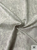 Overcast Floral Printed Silk and Cotton Faille - Heaven Grey / Frosty Grey