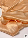 Pin Dot Printed Stretch Silk Charmeuse - Light Tangerine / Light Yellow