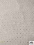 Ditsy Lurex Specks Clip Crinkled Polyester Chiffon - Ivory / Silver / Gold