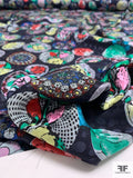 Artsy Circle Decorated Printed Silk Jacquard - Multicolor