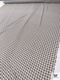 Geometric Board Printed Silk Crepe de Chine - Grey / Brown / White