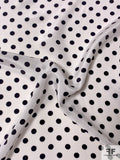 Classic Polka Dot Printed Silk Crepe de Chine - Black / White