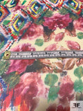 Boho Hip Printed Silk Chiffon - Multicolor