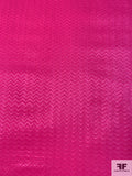 Wavy Pattern Textured Polyester Jacquard - Hot Pink