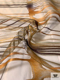 Italian Polyester Organza Fil Coupé - Caramel-Gold / Browns