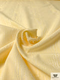 French Cotton Blend Moiré Bengaline Faille - Yellow / Off-White