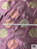 Circle Pattern 2-Ply Double Sided Light Taffeta Organza - Purples / Mauve / Gold