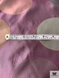 Circle Pattern 2-Ply Double Sided Light Taffeta Organza - Purples / Mauve / Gold