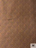 Ditsy Cheetah Printed Satin Face Organza - Brown / Black